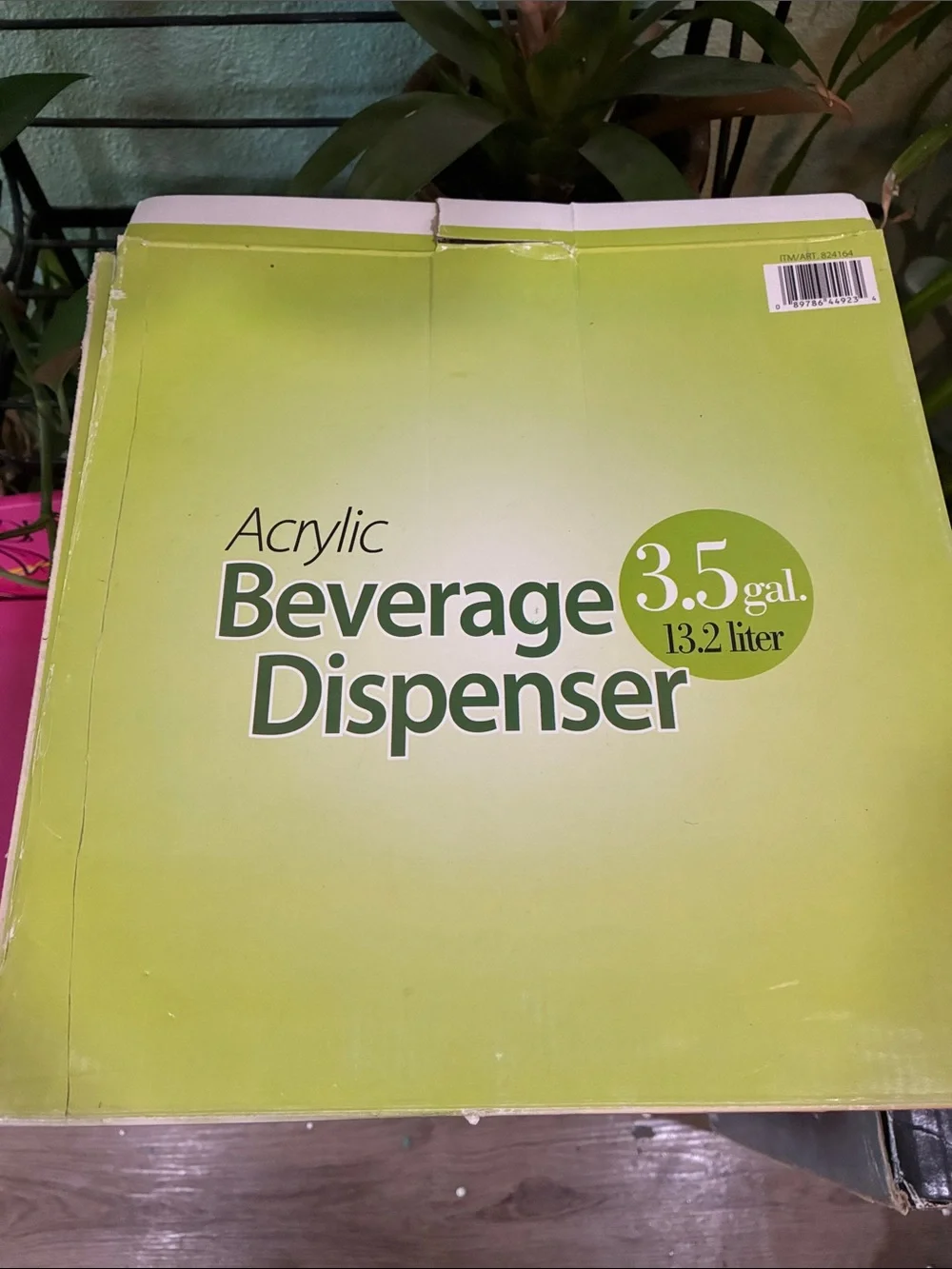 Clear Acrylic Beverage Dispenser - Clear, 3.5 gal